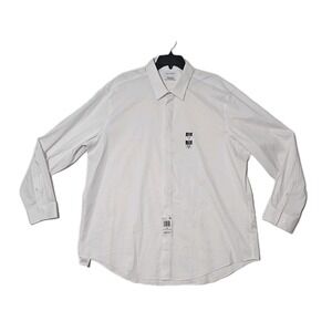 Calvin Klein Slim Fit Stretch Dress Shirt White 18–18.5 34/35 NWT